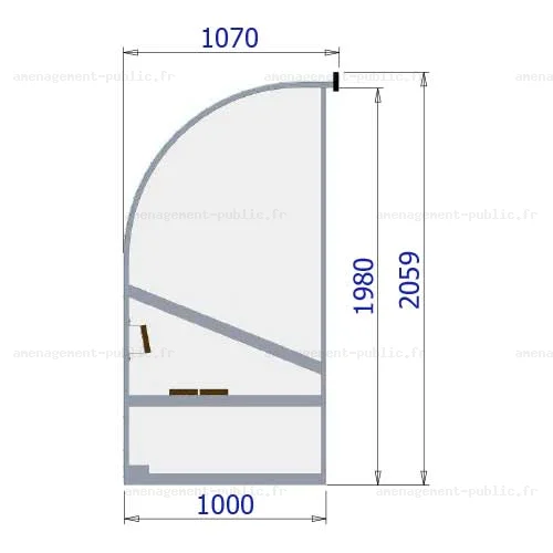 Banc de touche 2 places pour aménagement des stades